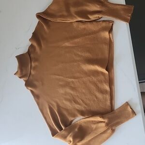 Pink Rose Cropped Sweater - med - NWOT